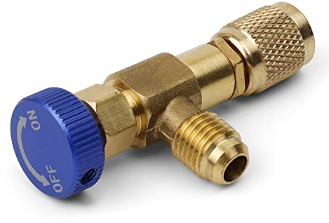 Klimaanlage Sicherheitsventil - 5/16 - 1/4 Klimaanlagen-Durchflussventile - LNSYSNS Messing Durchflussregelventil - Anschlussadapter für Klimaanlage, für Klimaanlagen-Durchflussregelung
