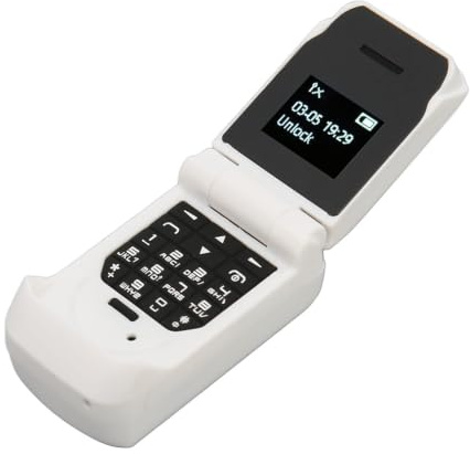 Dpofirs Flip Phone, Seniorenhandy ohne Vertrag, Klapphandy Mobiltelefon mit Großen Tasten, 2G GSM Handy für Senioren, 300mAh , Micro USB, Micro SIM Card, Alarm Clock,