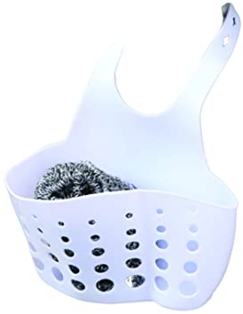 PARENCE - Cesta Colgante para Fregadero de baño y Grifo Colgante de Cocina con Soporte, Orificios para Bolsas de Drenaje Almacenamiento de grifos Colador Organizador Accesorios de Lavado Esponjas