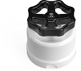 creative cables - Interruttore/Deviatore in porcellana bianco con manopola - Nero
