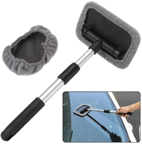 Car Window Ceaner Car Wiper Cleaner Retractable Car Windscreen Cleaner Tool Glass Washing Office Rag Home Cloth Brush Auto Windows Wipe