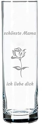 KDO-MAGIC - Vase Personnalisable - Vase gravé avec Un Texte - Cadeau personnalisé - Idée Cadeau Personnalisée pour la Fête des mères, Maman, Femme, Bonne Fête Maman