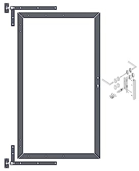 Gartenwelt Riegelsberger Universal Alu-Torrahmen Anthrazit Bausatz ohne Füllung Zubehör für Gartenzaun Zaun WPC Steckzaun Sichtschutzzaun Garten Terrasse