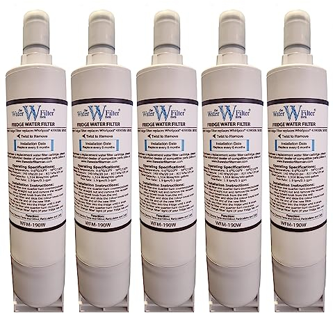 The Water Filter Men 4396508 Kühlschrank-Wasserfilter, kompatibel mit Whirlpool 4396508, 4396510, Hotpoint, SBS002, SBS004, SBS200, S20BRS, EDR5RXD1, 481281729632 (5er-Pack)