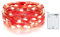 Gcstnn Luci a Batteria Esterno, 3M 30LED Catena Luminosa Rame filo Catene Luminose Lucine Fata Luci con timer per per camere, terrazze, Halloween, Natale, decorazione (Rosso)