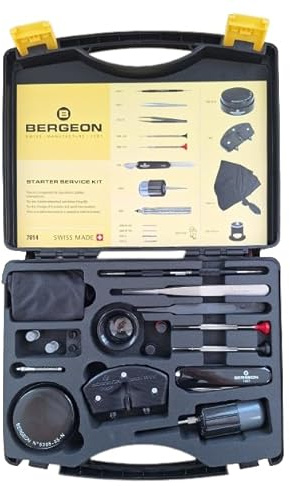 KD89 Bergeon - 7814 - Mallette d'horloger Starter Service Kit pour Le Changement de Bracelets et Petites interventions - Contient 18 Outils spécialisés