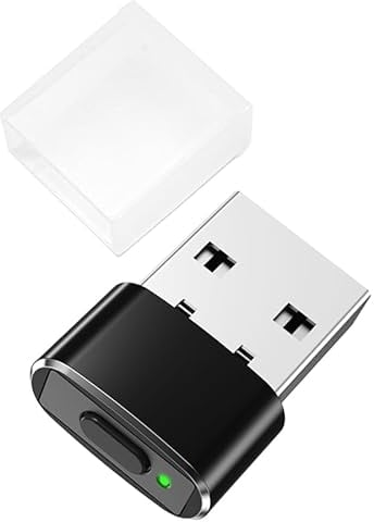 LEAPEST Maus Jiggler Unauffindbar Mini mit Switch-Taste, tragbare drahtlose USB-Maus-Mover Arbeit von zu Hause mit 3 Jiggle-Modus Plug & Play, Clicker hält Gerät aktiv verhindern Schlaf