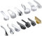 Kit maniglia rubinetto Maniglia dell'interruttore del rubinetto della doccia calda e fredda del bagno della cucina, 35 mm/40 mm Miscelatore for lavabo in oro nero Coperchio di ricambio Accessori for r