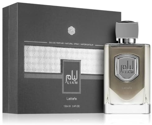 Lattafa Liam Grey for Unisex Eau de Parfum Spray, 3.4 Ounce / 100 ml