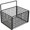 CYYZB An der Wand Montierter Aufbewahrungskorb, Stabiler Stahldraht-Metallkorb, Schrank-Wandaufbewahrungskorb Zum Aufhängen, Rustikaler Aufbewahrungs-Organizer für Schränke, Speisekammer,(Schwarz)