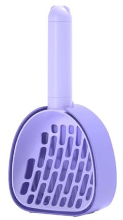 bephible Innovativa paletta per lettiera per gatti con sacchetto della spazzatura, strumento di pulizia efficiente per tutte le lettiere per gatti, viola
