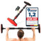 NEOLYMP Klimmzugstange Türrahmen ohne Schrauben mit Pull up Bar E-Book - Klimmzugstange verstellbar 70-100 cm mit Gewindesperre für sicheren Halt bis zu 200kg (Rot)