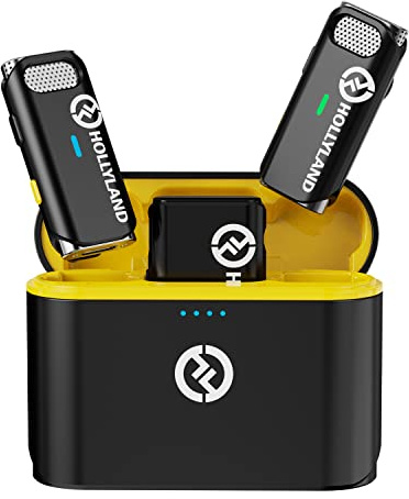 Hollyland Lark M1 Duo 2-Person Wireless Lavalier Microphone System, Black