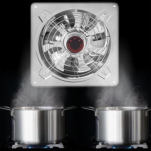 ICEMOB Aspiratore Bagno,Ventilatore Industriale con Valvola di Ritegno,Ventola Aspirazione Cucina 2600 Giri/Min,per Seminterrato,Serra,Ufficio Estrattore Aria,6 inch
