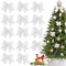 KASURE 14 Stück 12x15cm Weihnachtsschleifen Weiß Schleifen Weihnachten Glitzer Schleifen Weihnachtsbaum Weihnachtsbaumschmuck Deko für Zuhause Festival Party Baumkranz Dekorationen