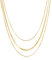 KOLZEMV 3 Pcs Halskette Damen Edelstahl Kette Damen Schlangenkette Figaro Stapelbar Halskette Damen Gold, kette gold, kette gold damen, gold schmuck, schmuck gold