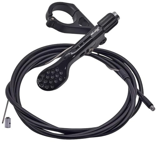 JISADER Fahrrad-Sattelstütze Dropper Lever Sattelstütze Lever Shifter mit und Endkappe, Schwarz