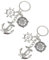 Hugwish 2pcs SchlüSselanhänger Anker, Steuerrad, Steuerräder, Kompass, Segeln, Segelboot, Boot, Schlüsselanhänger Maritim Für Segeln Geschenk (Anker)