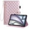 Rosbtib Case for iPad Air 11 Inch (M3/M2 2025/2024) / iPad Pro 11 Model 2022/2021/2020/2018 / iPad Air 5th/4th 10.9, Wallet style PU leather tablet case with zip, Card Slot and Stand Function, Pink