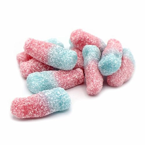 Kingsway Fizzy Sour Pink & Blue Bubblegum Bottles Sweet Pick n Mx Treat (500g)