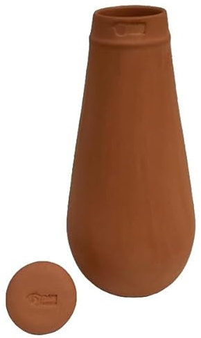 CéNi ceramics Ollas en Terre Cuite a enterré 1L avec couvercles - Oyas 1L - Irrigation Naturelle pour Plantes d’Intérieur et d’Extérieur - Solution Durable pour Le Jardinage et l’Économie d’Eau