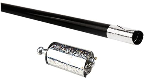 Metallframträdande käpp trick rekvisita teleskopisk trickstav töjbar utdragbar rekvisita fickpersonal svart fickpersonal, bo, rekvisita, trädande käpp, stav