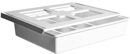 ANKROYU Sous le tiroir de bureau élégant minimalisme Multi compartiments Boîte de rangement pour les réserves de bureau couverts de papeterie et plastique cosmétique 800G