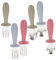 MUCKLILY 6Pezzi Inossidabile con Cucchiaio e Design Ergonomico e Antiscivolo per Svezzamento e Uso Colori Vivaci