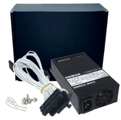 CAIONPLE Fuente de Alimentación Modular ATX de 250 W, Fuente de Alimentación con Módulo Flex y Bajo de Ruido para Chasis de Computadora Pequeños de 1U (Flex ITX)