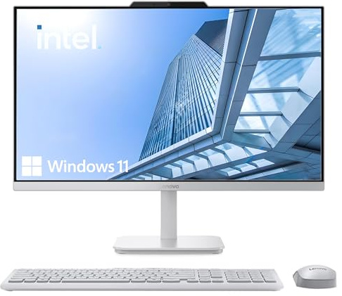 Lenovo IdeaCentre Everyday Tasks 24 Full HD All-in-One Desktop Computer • Office 365 for The Web • Intel 4-Cores • 256GB SSD • 8GB RAM • Business AIO • Wireless Keyboard & Mouse • HDMI • Windows 11