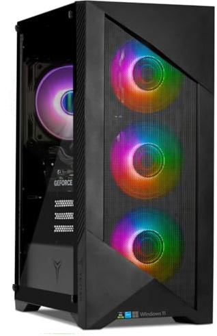 YEYIAN Gaming PC Edge | Intel i5-14400F 10-Core (4.7GHz OC) | NVIDIA RTX 5060 8GB GDDR7 | 32GB (2x16) DDR5 6000MHz | 1TB NVMe SSD Gen4 | Windows 11 Pro