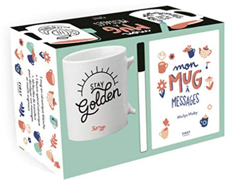 Coffret Mon mug à messages: Coffret avec 1 mug et 1 feutre spécial céramique