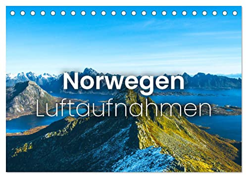 Norwegen Luftaufnahmen (Tischkalender 2026 DIN A5 quer), CALVENDO Monatskalender: Hoch oben im Norden. (CALVENDO Orte)