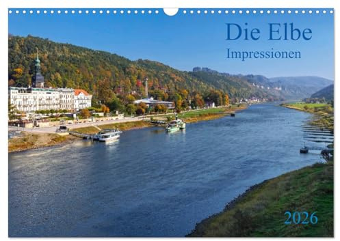 Die Elbe Impressionen (Wandkalender 2026 DIN A3 quer), CALVENDO Monatskalender