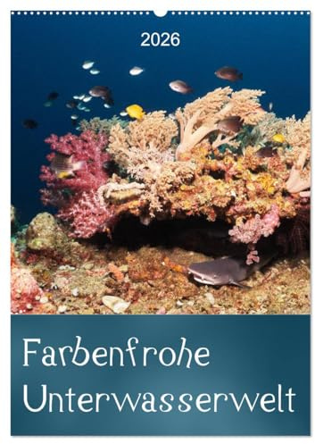 Farbenfrohe Unterwasserwelt (Wandkalender 2026 DIN A2 hoch), CALVENDO Monatskalender: Nicht nur Taucher können die verschwenderische Farbenpracht an tropischen Riffen bewundern. (CALVENDO Natur)