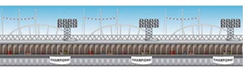 amscan Britain Stadium Wallpaper Border 12m w x 45cm h-1 Pc