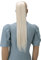 CAISHA 60cm Zopf mit 2 Bändern Pferdeschwanz Langhaar Extensions Haarverlängerung Haarteil Glatt Weißblond HC4