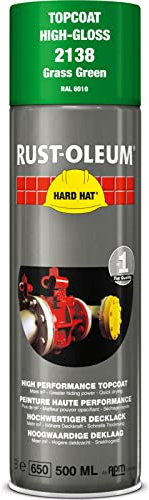 RUST-OLEUM 2138 Hard Hat Topcoat Ral-Colours, The Nr. 1 Industrial Paint Aerosol. Go Further, Work Faster, Last Longer!, Grass green-RAL 6010