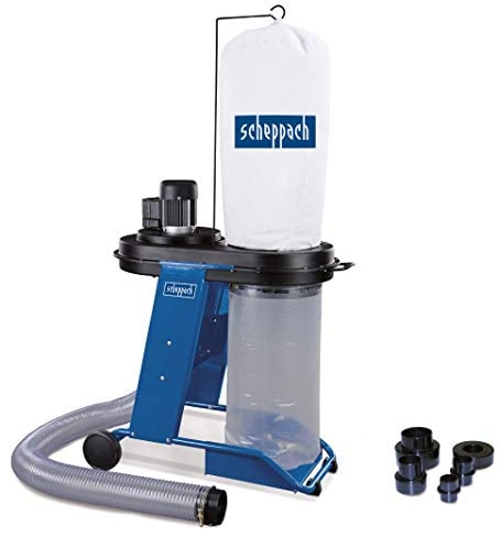 Scheppach Aspirateur HD12 | Puissance 550W | Sac de récupération 75 L | Tubulure d'aspiration Ø100mm | Débit d'air 1150m3/h | Longueur de Tuyau 2300mm | avec kit d'adaptateurs
