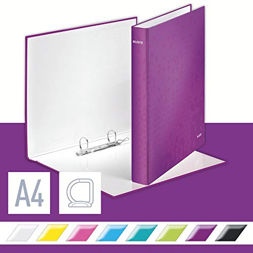 Leitz 42410062 Ringbuch wow, A4, PP, 2 Ringe, 25 Cm, violett