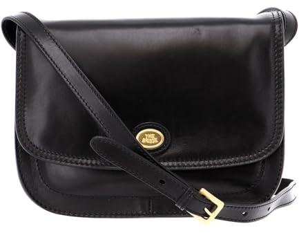 The Bridge Story Donna - Schultertasche Leder 27 cm black