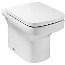 Roca,Dama,Taza compacta adosada a pared con salida dual para inodoro de tanque alto, tanque empotrable o fluxor,Blanco,360mm x 520mm x 400mm,A347787000