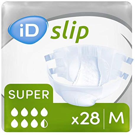 iD Expert Slip PE All-in-One Incontinence Briefs - Super - Medium (1 Pack of 28)