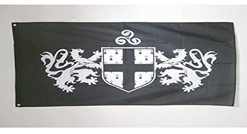 AZ FLAG - Drapeau Blason de la Bretagne - 150x90 cm - Drapeau Breton 100% Polyester Avec Oeillets Métalliques Intégrés - Pavillon 110 g