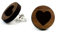 NaturSchatulle Holzohrringe Gravur Herz I Holzschmuck Holz Ohrringe 925 Sterling Silber natürliche Ohrschmuck Ohrstecker Damen Nussbaum
