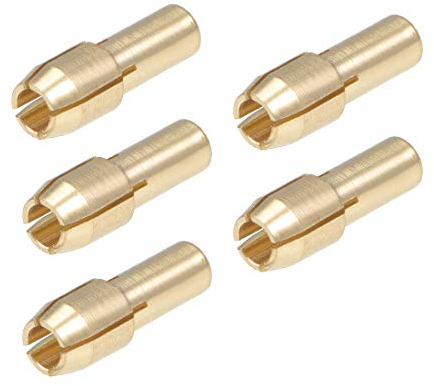 sourcing map Brass Drill Chuck Collet Bits 3.2mm for Rotary Tools 5Pcs