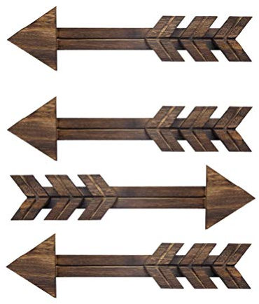 BESPORTBLE 4pcs Retro Wooden Arrow Sign Hanging Decoration Wall Mounted Arrow Plaque Vintage for Bar Restaurant Cafe Shop