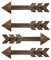 BESPORTBLE 4pcs Retro Wooden Arrow Sign Hanging Decoration Wall Mounted Arrow Plaque Vintage for Bar Restaurant Cafe Shop