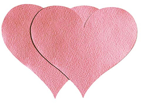 Primaflor - Ideen in Textil 2er Set Deko-Herzen Altrosa Podium Hochzeits-Deko Valentinstag Deko Herz ca. 33x28cm