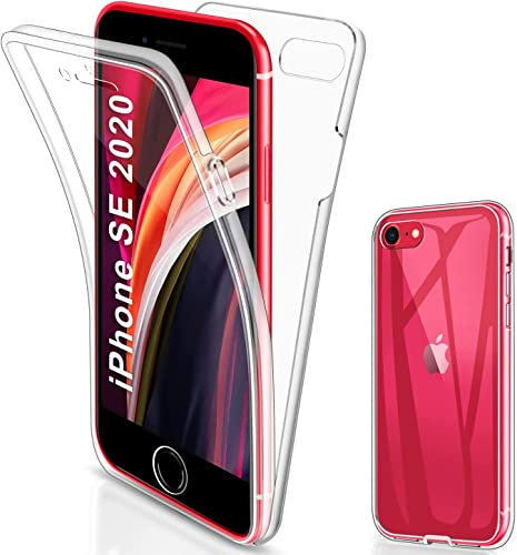 Gnews Coque pour iPhone SE 3/2 (modèle 2022/2020) Housse, Coque pour iPhone 7/8 Coque Transparent Silicone TPU Case Intégral 360 Degres Full Body Protection Coque Etui pour iPhone SE 2020/ iPhone 7/8